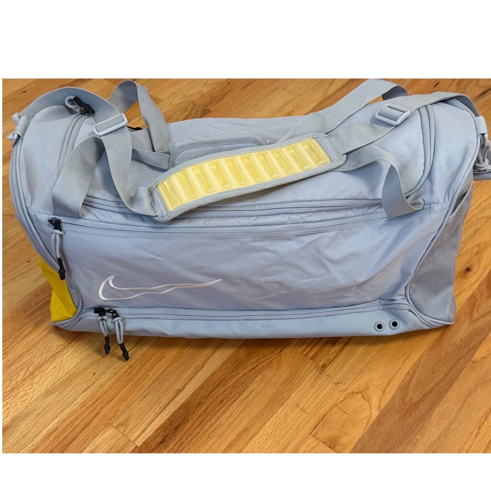 Nike Max Air Vapor Duffel Bag Grey Yellow Large Gym Travel Training BA4881-075